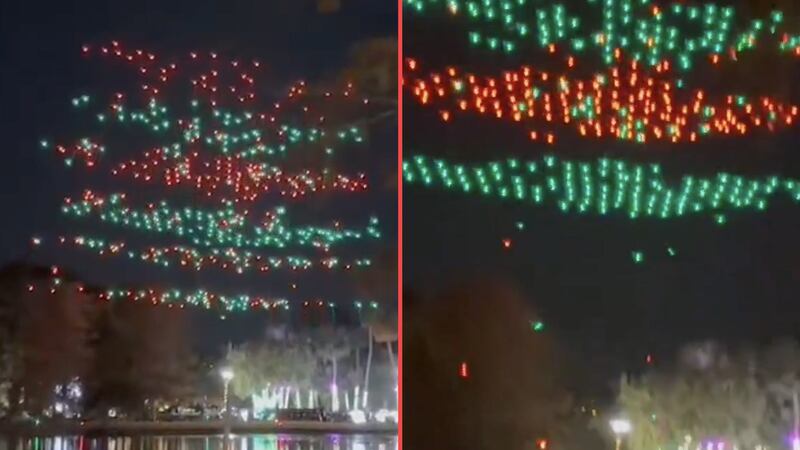 VIDEO: Dron corta a niño en el labio y pecho tras caer durante un espectáculo navideño en Orlando, Florida