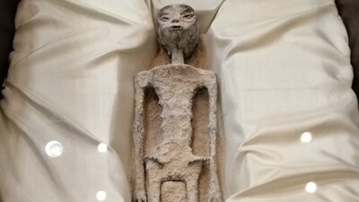 Presentó los restos de dos ‘seres no humanos’ en la Cámara de Diputados