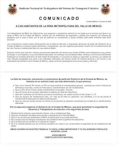 Trabajadores del Metro