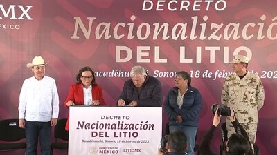 El presidente destacó que el mineral será de los mexicanos