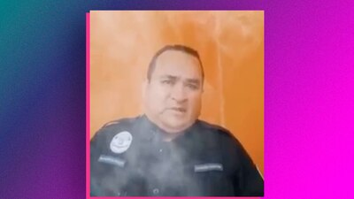 Este oficial fue suspedido por andar de chistoso en Tik Tok