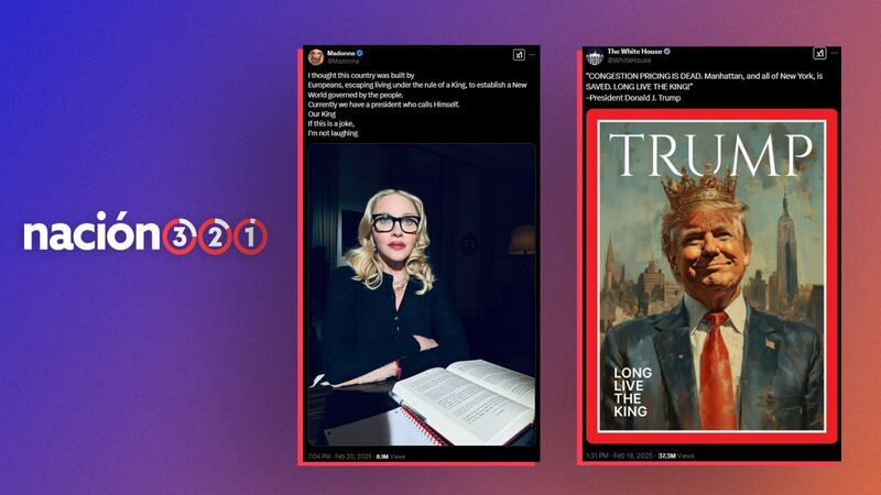 Madonna critica imagen de Trump con corona de rey: “Si es una broma, no me estoy riendo”