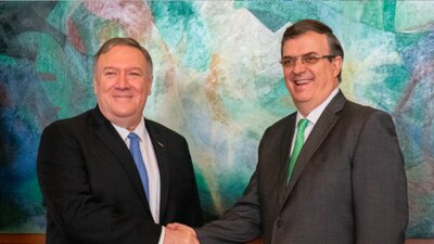 Pompeo y Ebrard se reunieron este domingo para hablar sobre migración