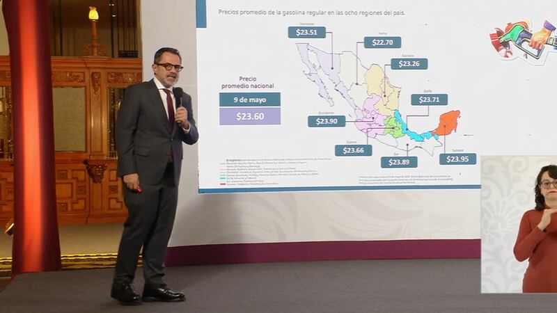 Baja precio promedio nacional de la gasolina a 23.60 por litro: Profeco
