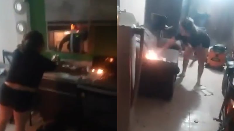 VIDEO: Después de discutir con su pareja, mujer decide incendiar su casa en Coahuila