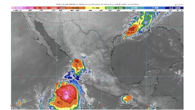 El fenómeno provocará lluvias muy fuertes en Jalisco, Nayarit y Sinaloa