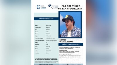 De acuerdo con los datos referidos, fue visto por última vez el 28 de mayo