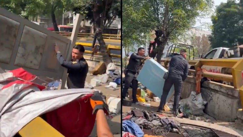 Tras ataques con piedras a automovilistas, retiran campamento de indigentes en Circuito Interior