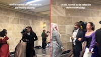 VIDEO: Usuarios se visten del siglo XVI para caminar por la estación Hidalgo del Metro de la CDMX
