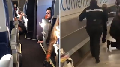 Tanto en el aeropuerto como en un avión