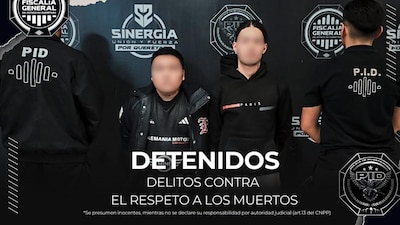 Detienen a dos hombres por profanar tumbas y robar joyas en Querétaro