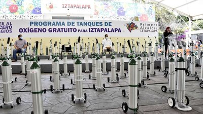 Los pacientes graves de COVID-19 precisan tanques de oxígeno para luchar contra la enfermedad