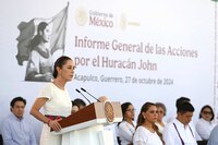 Sheinbaum anuncia que se han destinado más de 7 mil 700 mdp por huracán 'John'