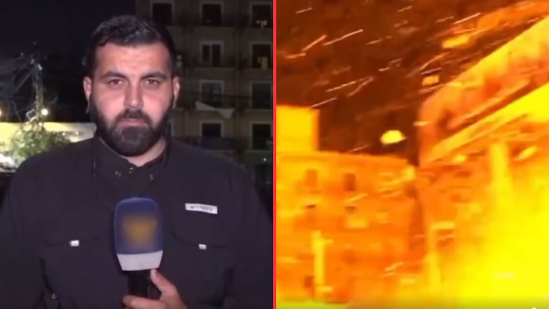 VIDEO: Misil israelí ataca a reportero y camarógrafo en plena transmisión en vivo en Líbano