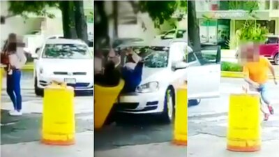 Las cámaras grabaron el momento exacto del feminicidio