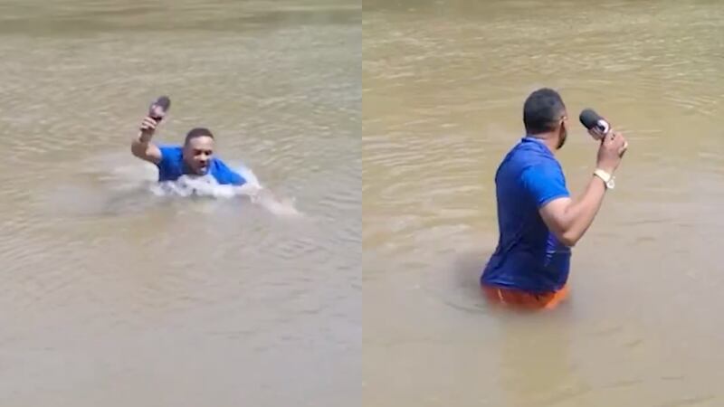 VIDEO: Reportero pisa a niña ahogada mientras cubría su desaparición en un río de Brasil
