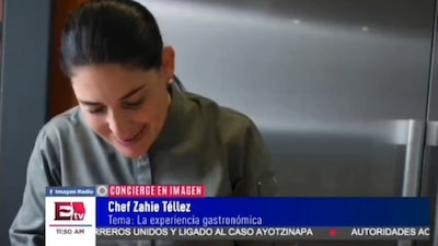 La chef Zahie Téllez daba una entrevista cuando fue privada de su libertad