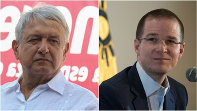 Los dirigentes de Morena (izquierda) y del PAN acaparan los spots oficiales de sus partidos