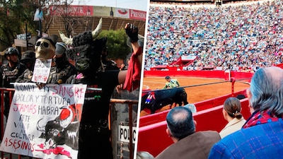 Las personas a favor abarrotaron las entradas; en contra, se manifestaron afuera