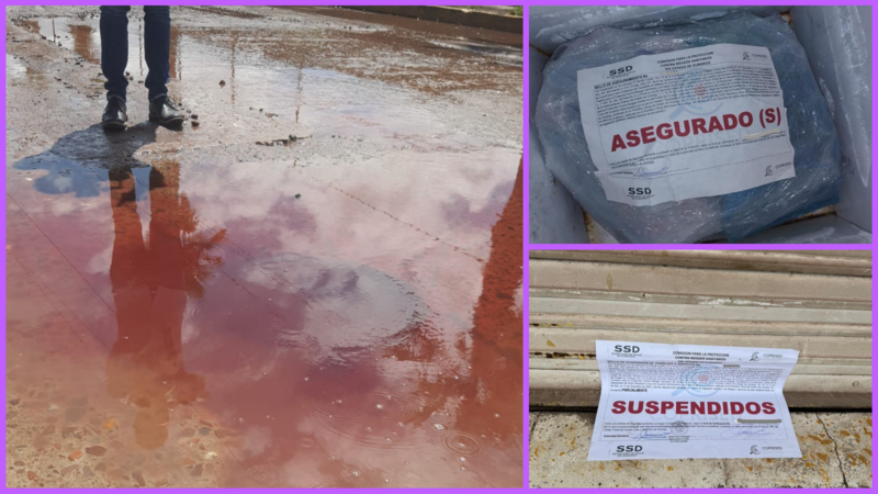 Brota sangre de alcantarillas de Durango y autoridades hallan mataderos ilegales