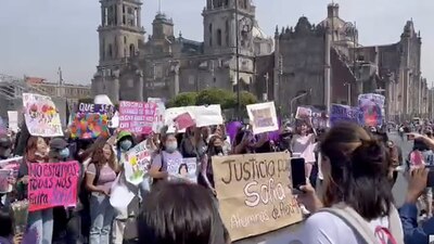Las manifestantes se congregaron en la plancha del Zócalo de la CDMX.