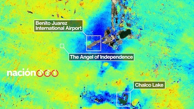 Según la NASA, el terreno se está hundiendo a un ritmo superior a dos centímetros por mes, derivado de la extracción intensiva de agua subterránea, sumado al peso de la urbanización