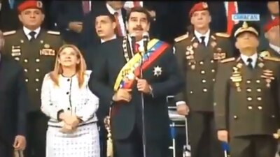 El presidente interrumpió su discurso