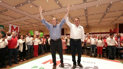 José Meade, precandidato a la Presidencia, y Jorge Meade, precandidato al gobierno de Morelos