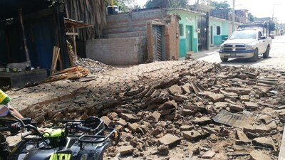 Así quedaron algunas calles de Oaxaca tras el sismo
