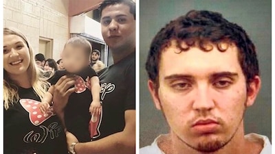 En la imagen dos de las víctimas a la izquierda; a la derecha el asesino