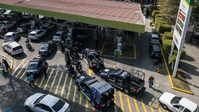 Una de las gasolineras que cuentan con combustible en la Ciudad de México