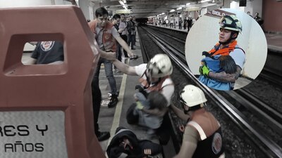 El STC detalló que tuvo que cortar la energía eléctrica en la estación Centro Médico, para rescatar al animalito