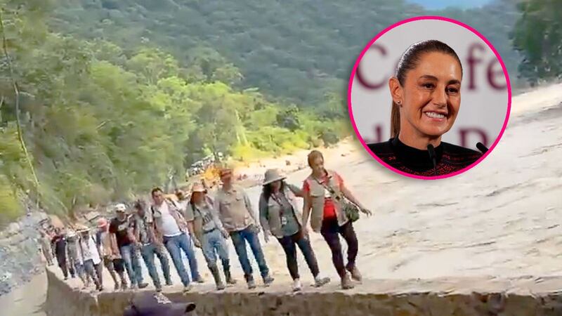 “No escatimamos recursos” Sheinbaum presume que Servidores de la Nación arriesgan la vida en Hidalgo