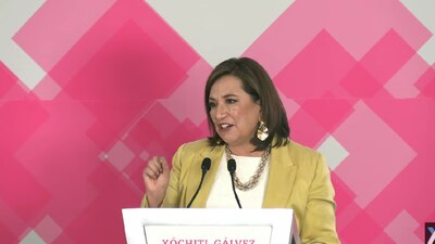 La candidata de oposición dio su "Mañaneta"