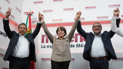 Uno de los coordinadores de la campana de Delfina, se ve optimista