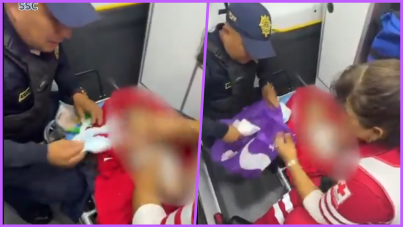 Policías rescatan a bebé abandonado y con hipotermia en calles de Tacubaya