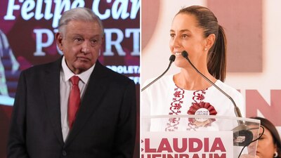 La candidata de Morena aclaró su error al final de su discurso en el mitin en Baja California
