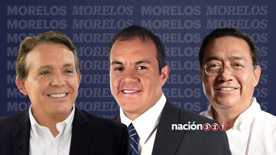 Cuauhtémoc Blanco (centro) se convertiría en el primer exfutbolista en convertirse en gobernador