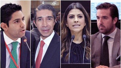 De izquierda a derecha: Javier Herrera, José Ignacio Pichardo, Sylvana Beltrones y Pablo Gamboa