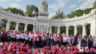 Desde el Hemiciclo a Juárez en la Ciudad de México, Delgado aseveró que Morena 'arrasó' en estas elecciones