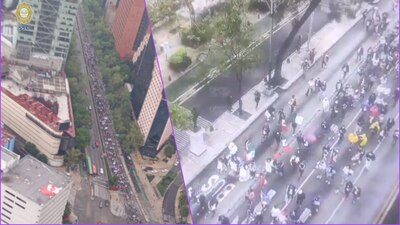 Trabajadores del Poder Judicial se dirigen al Zócalo capitalino