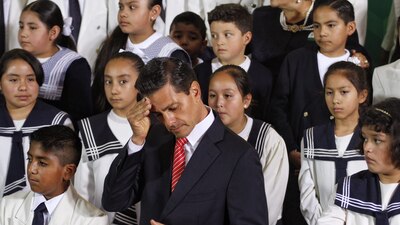 El presidente en la ceremonia por el inicio del nuevo ciclo escolar 2016-2017 en Toluca