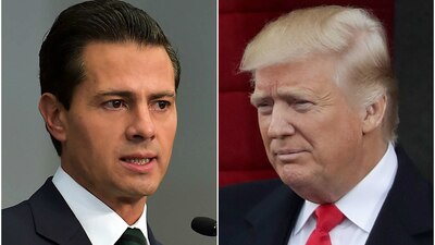 El mandatario mexicano Enrique Peña Nieto y su homólogo estadounidense Donald Trump