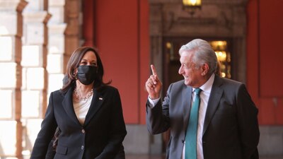 El presidente recibió este martes a la vicepresidenta de EU en Palacio Nacional
