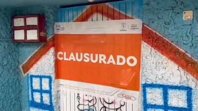 Autoridades colocaron los sellos en la entrada