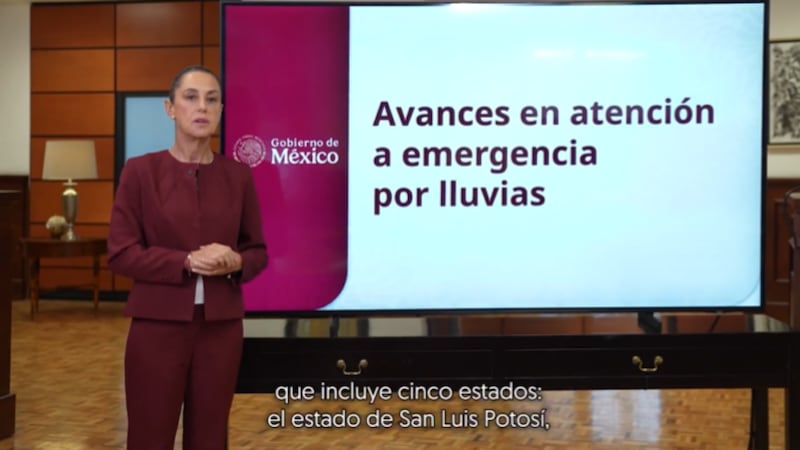 Sheinbaum presenta avances a 1 semana de las inundaciones: 160 comunidades siguen incomunicadas
