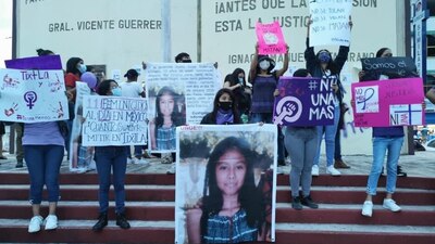 Un grupo de mujeres exige justicia para la niña Ayelín, asesinada en Guerrero