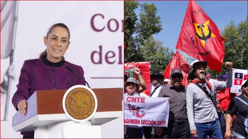 “¿Qué caso tiene que la CNTE marche hoy al Estadio Ciudad de México?”, cuestiona Sheinbaum