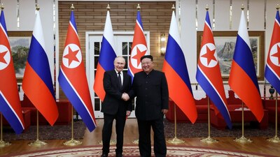 El presidente de Rusia, Vladímir Putin, y el líder de Corea del Norte, Kim Jong Un, se reunieron