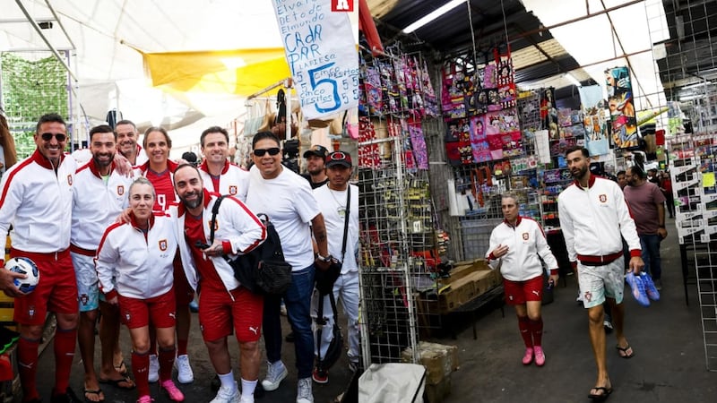 Captan a leyendas de Portugal durante recorrido por las calles de Tepito